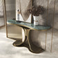 Tavolo console verde glam mezza luna tavolo divano console per sala