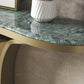 Tavolo console verde glam mezza luna tavolo divano console per sala