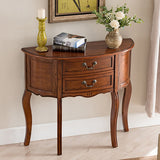 Mid-Century Modern Wood Accent Table Half Moon Console Sofa Table for Hall Clearhalo 'Console Tables' 'console_tables' 'Entry & Mudroom Furniture' 'furn' 'furn_console_tables' 'Furniture' 6757725