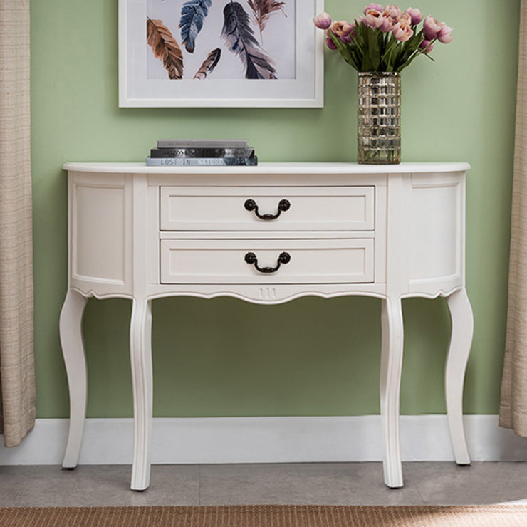 Mid-Century Modern Wood Accent Table Half Moon Console Sofa Table for Hall Clearhalo 'Console Tables' 'console_tables' 'Entry & Mudroom Furniture' 'furn' 'furn_console_tables' 'Furniture' 6757733