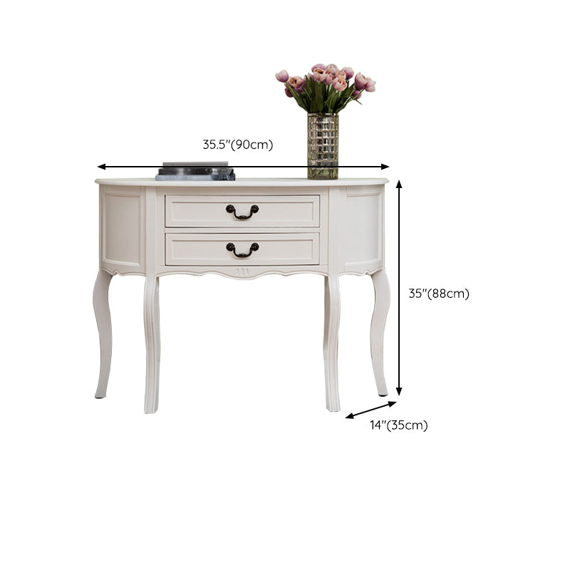 Mid-Century Modern Wood Accent Table Half Moon Console Sofa Table for Hall Clearhalo 'Console Tables' 'console_tables' 'Entry & Mudroom Furniture' 'furn' 'furn_console_tables' 'Furniture' 6757740