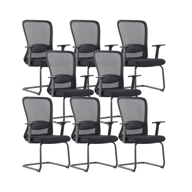 Chaise de bras de hauteur de siège réglable chaise de bureau en métal contemporain