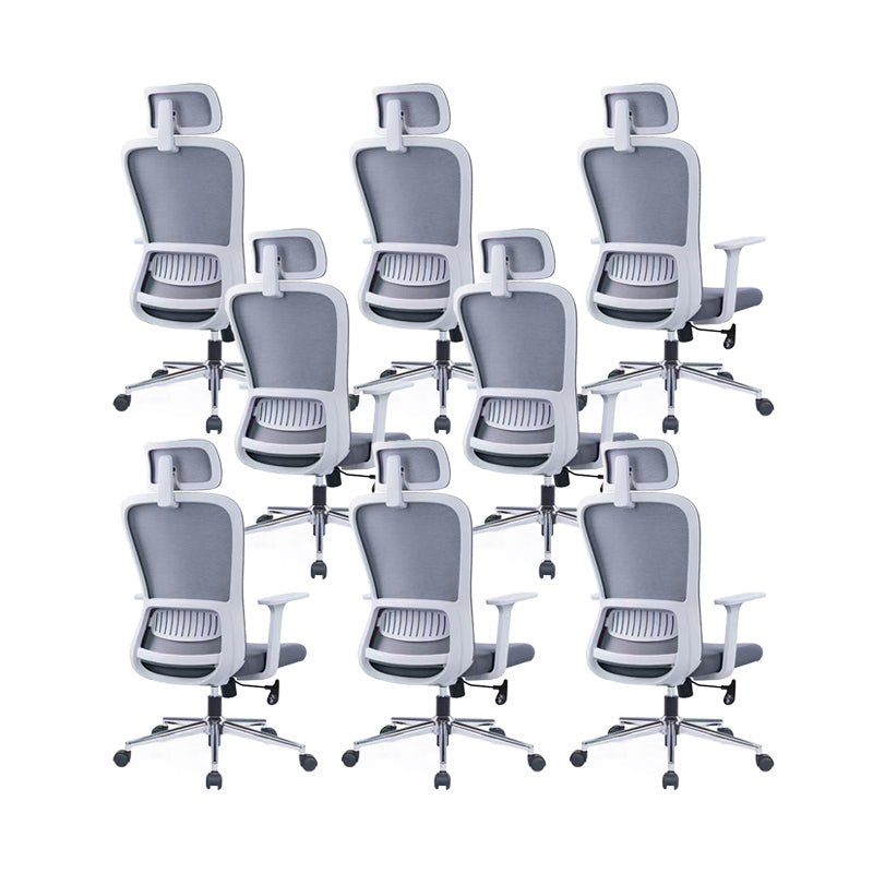 Chaise de bras de hauteur de siège réglable chaise de bureau en métal contemporain