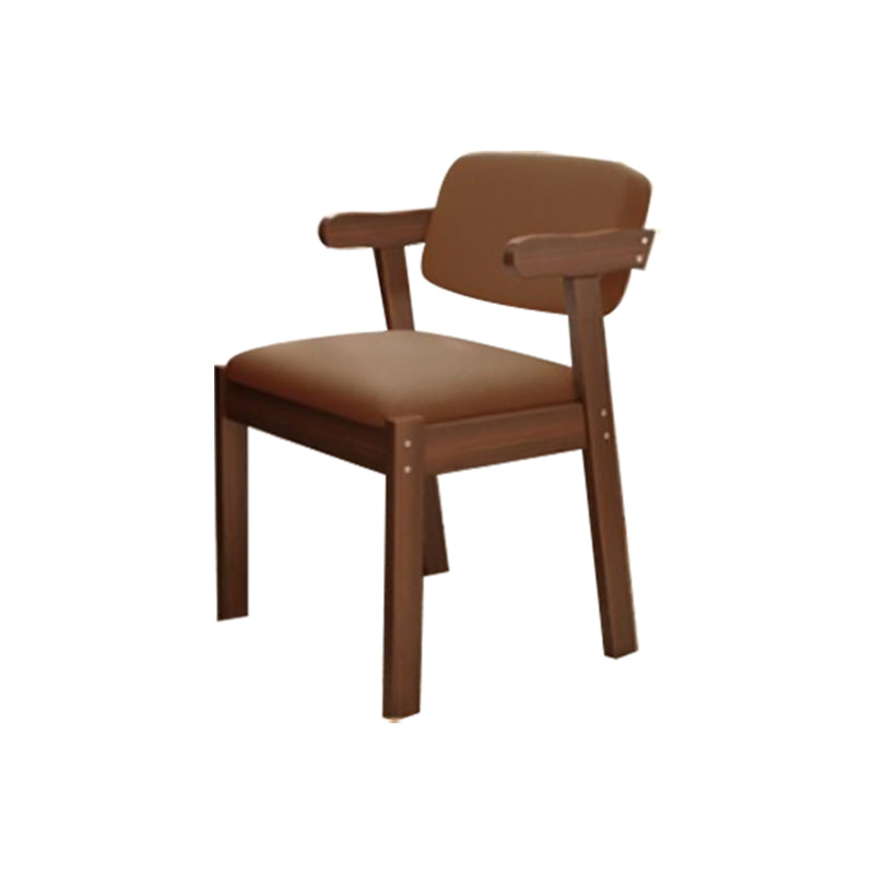 Sedia da ufficio contemporanea sedia a braccio in legno con imbottito