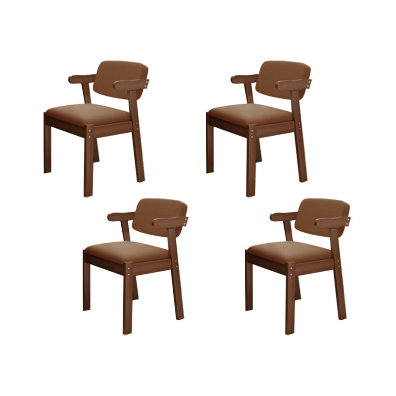 Sedia da ufficio contemporanea sedia a braccio in legno con imbottito