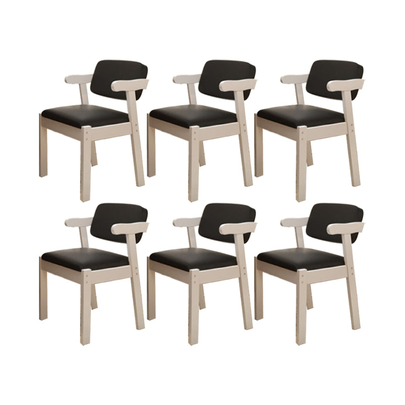 Zeitgenössischer Bürostuhl Massivholz Armstuhl mit Polster