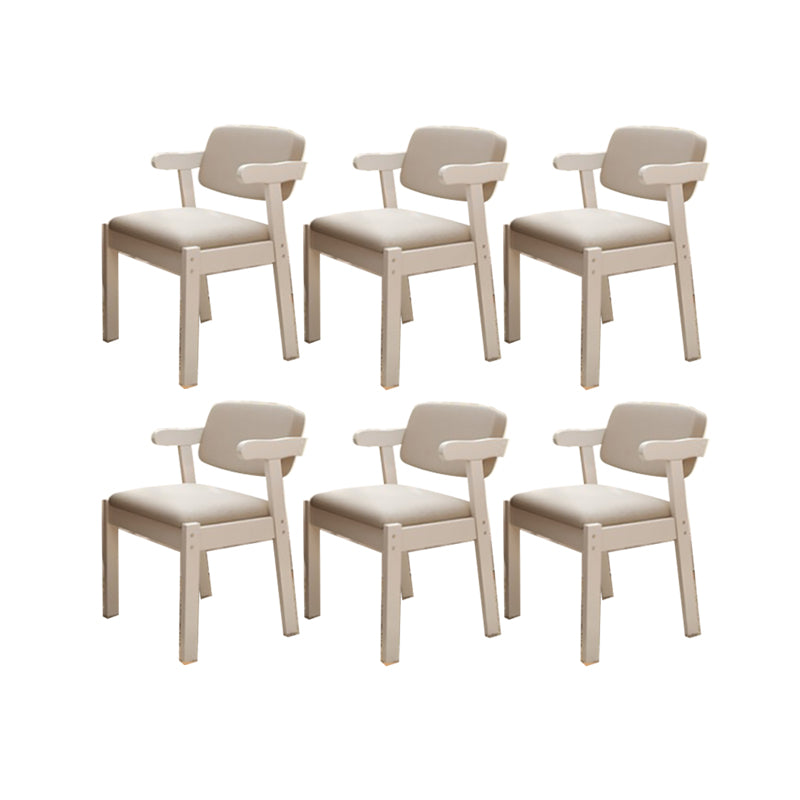 Sedia da ufficio contemporanea sedia a braccio in legno con imbottito