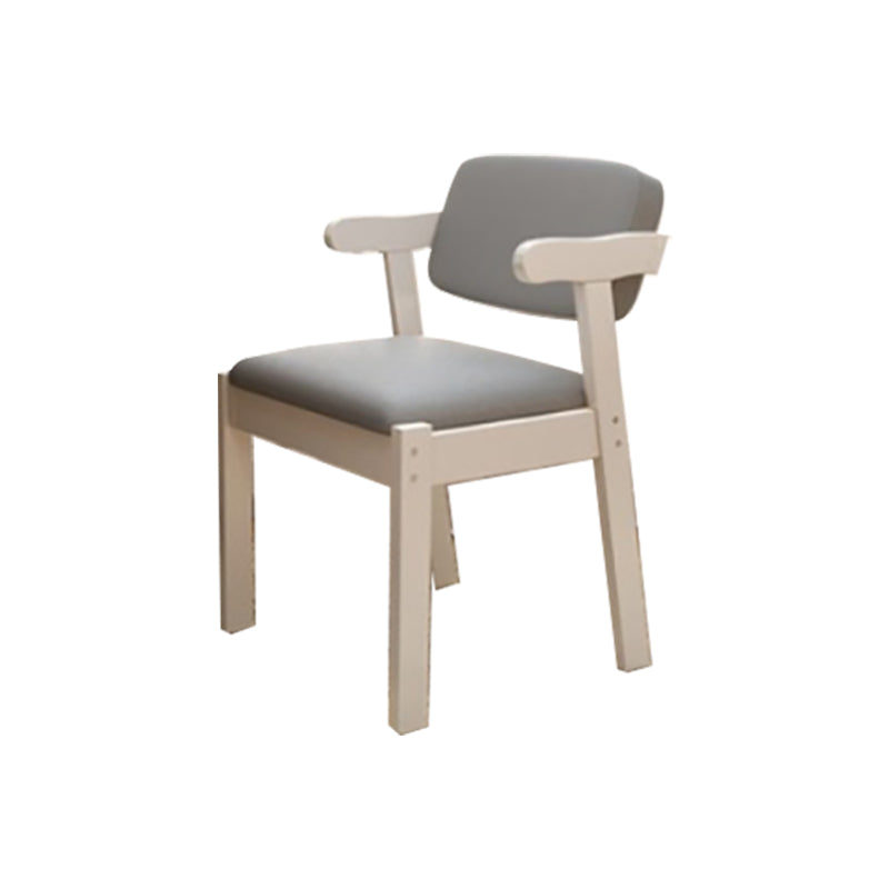 Sedia da ufficio contemporanea sedia a braccio in legno con imbottito