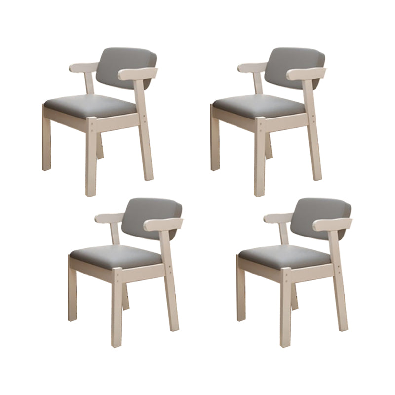 Eigentijdse bureaustoel Solid Wood Arm stoel met gestoffeerd