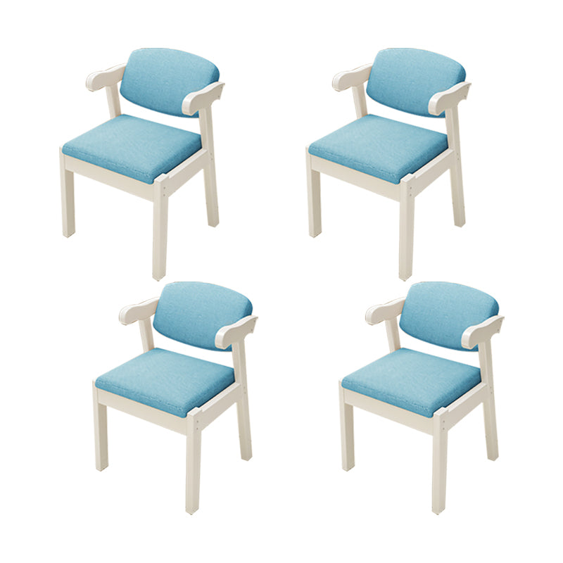 Sedia da ufficio contemporanea sedia a braccio in legno con imbottito