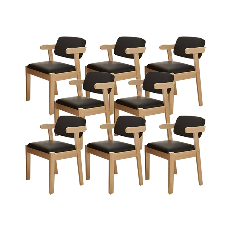 Sedia da ufficio contemporanea sedia a braccio in legno con imbottito