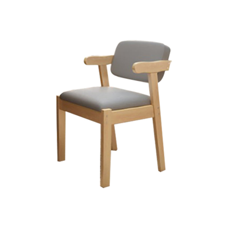Sedia da ufficio contemporanea sedia a braccio in legno con imbottito