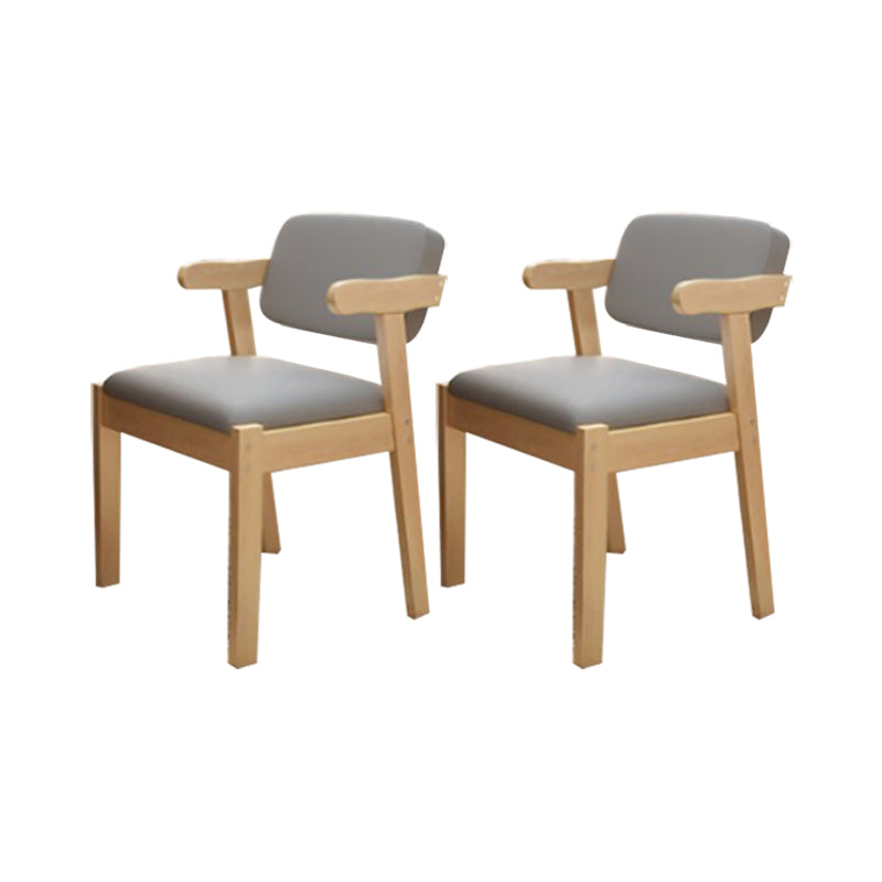 Eigentijdse bureaustoel Solid Wood Arm stoel met gestoffeerd