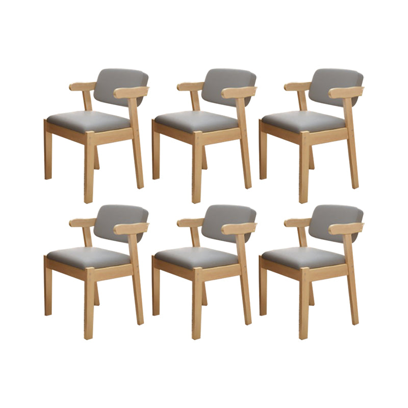 Eigentijdse bureaustoel Solid Wood Arm stoel met gestoffeerd