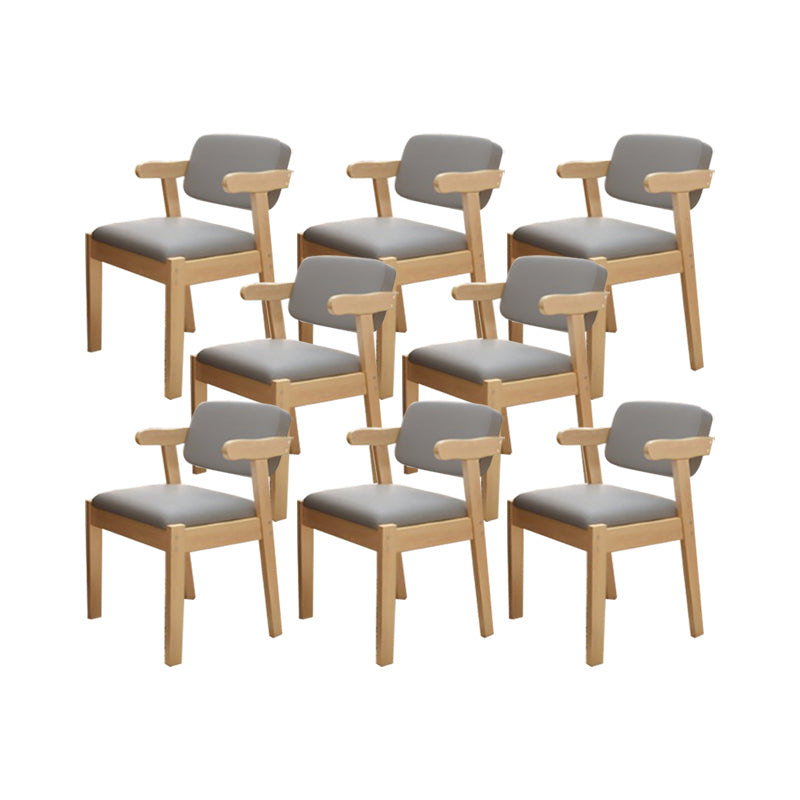 Sedia da ufficio contemporanea sedia a braccio in legno con imbottito