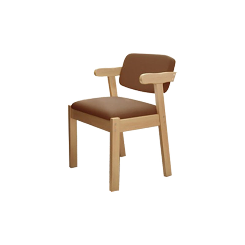 Eigentijdse bureaustoel Solid Wood Arm stoel met gestoffeerd