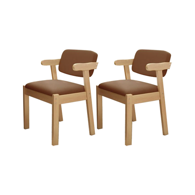 Eigentijdse bureaustoel Solid Wood Arm stoel met gestoffeerd