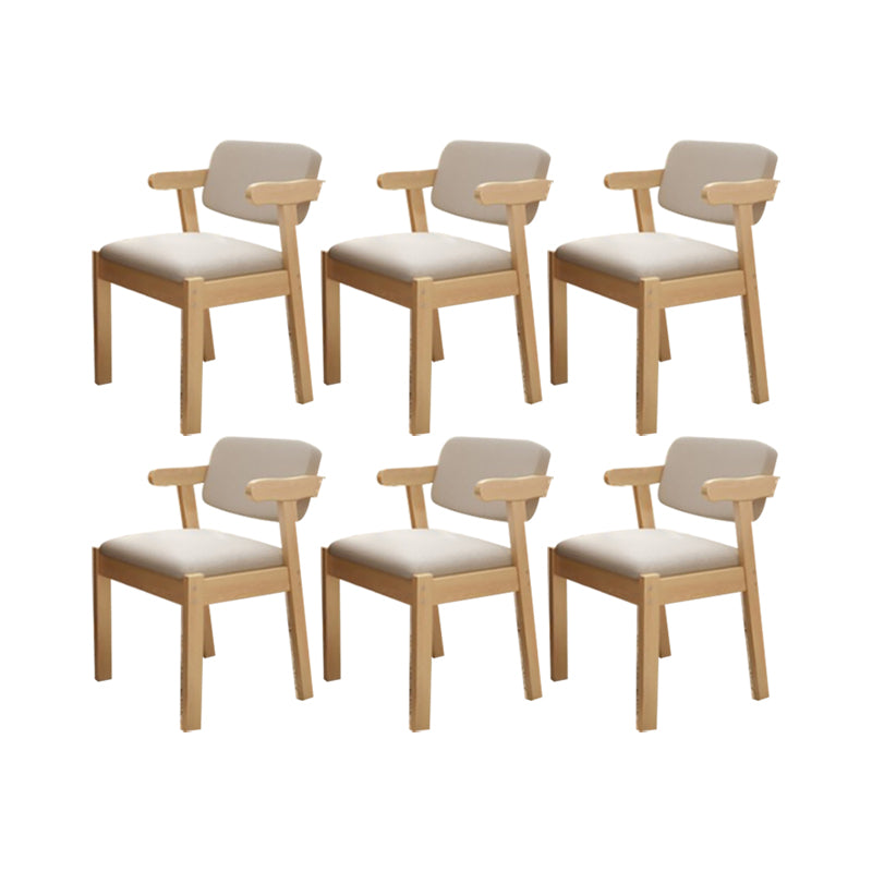 Eigentijdse bureaustoel Solid Wood Arm stoel met gestoffeerd