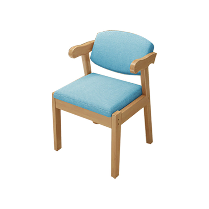 Eigentijdse bureaustoel Solid Wood Arm stoel met gestoffeerd