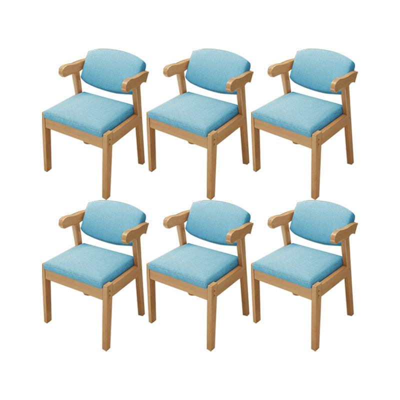 Zeitgenössischer Bürostuhl Massivholz Armstuhl mit Polster