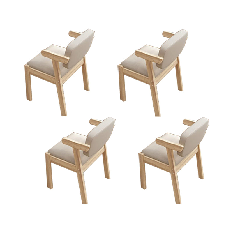 Eigentijdse bureaustoel Solid Wood Arm stoel met gestoffeerd