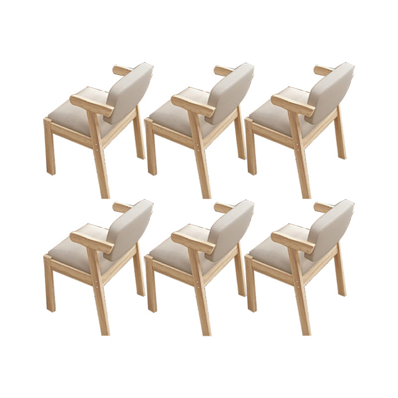 Eigentijdse bureaustoel Solid Wood Arm stoel met gestoffeerd