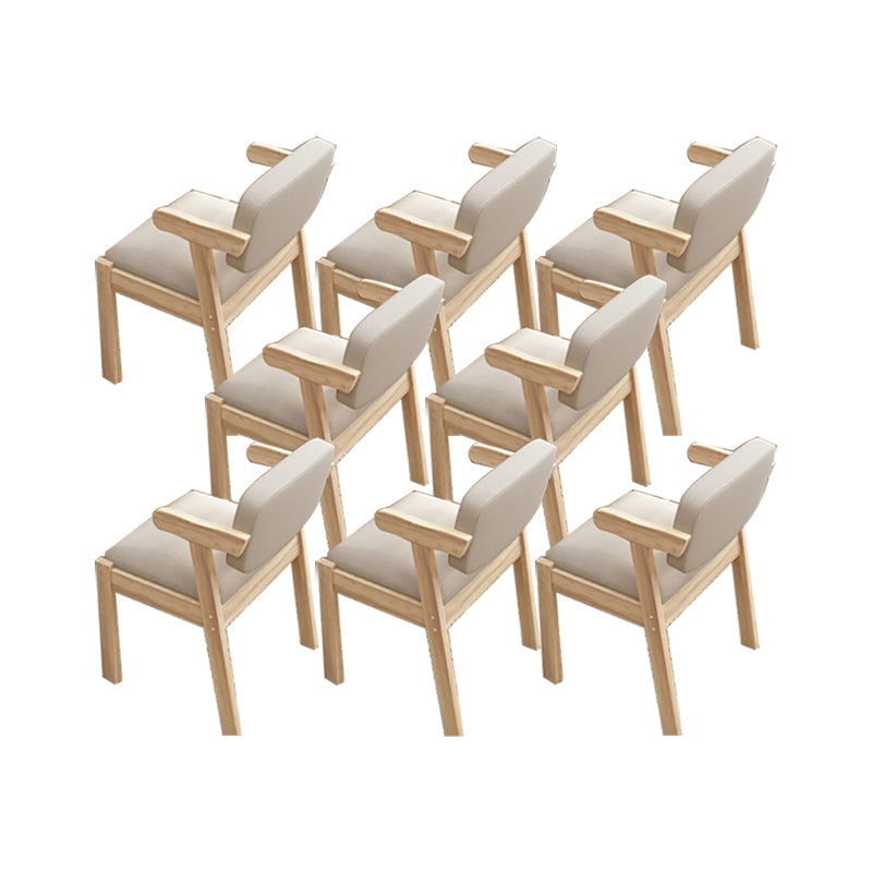 Sedia da ufficio contemporanea sedia a braccio in legno con imbottito