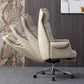 Chaise de bureau en cuir moderne bras tabac à bras rembourrés chaise pivotante de hauteur de siège avec roues