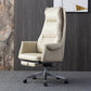 Chaise de bureau en cuir moderne bras tabac à bras rembourrés chaise pivotante de hauteur de siège avec roues