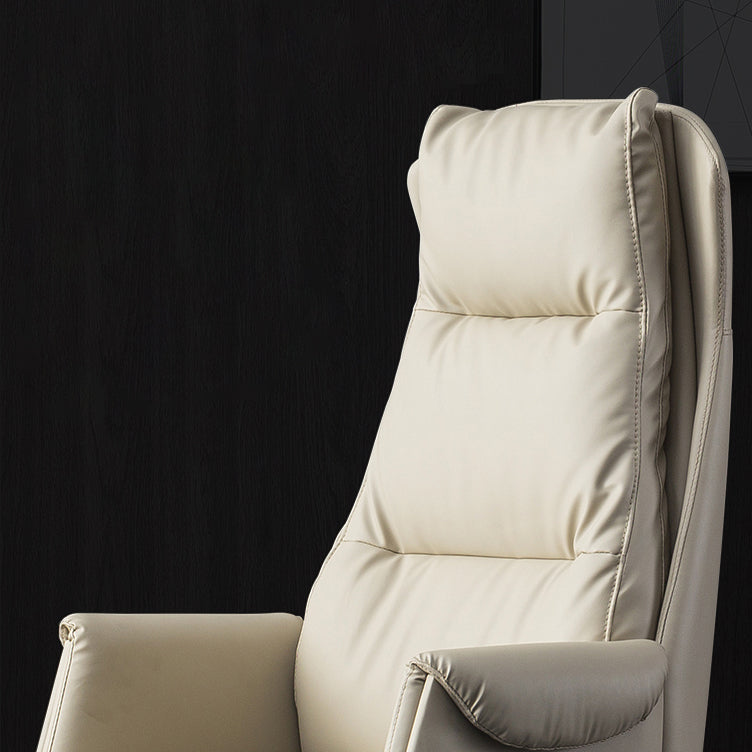 Chaise de bureau en cuir moderne bras tabac à bras rembourrés chaise pivotante de hauteur de siège avec roues