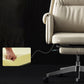 Chaise de bureau en cuir moderne bras tabac à bras rembourrés chaise pivotante de hauteur de siège avec roues