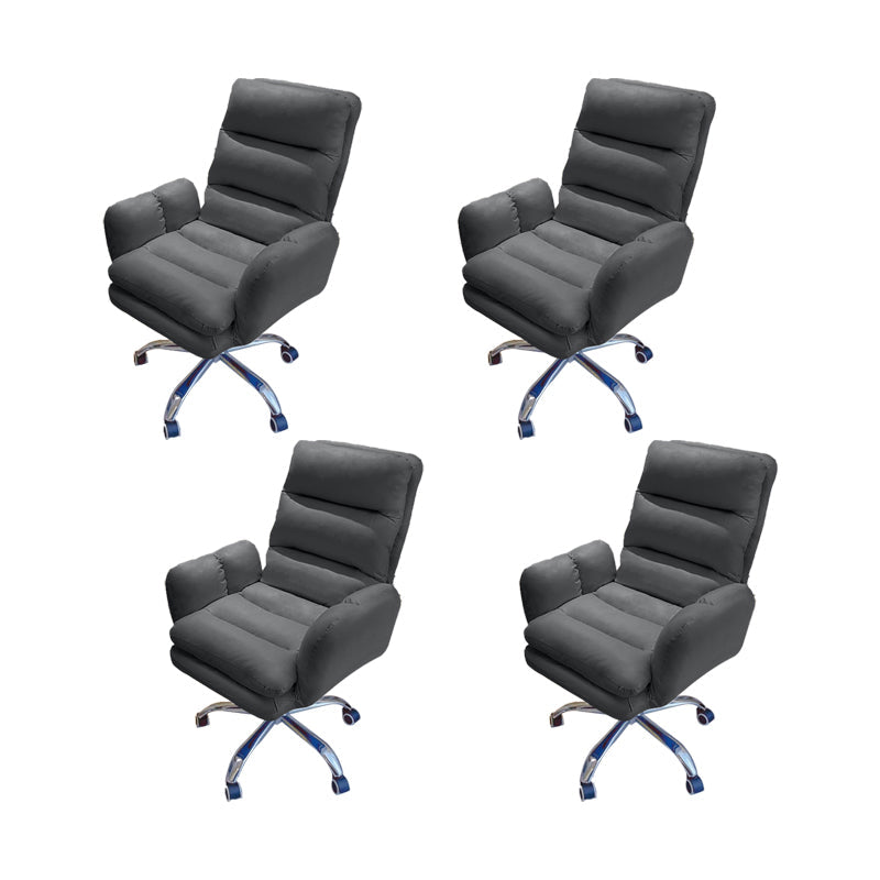 Silla de oficina de armas fijas altura moderna del asiento ajustable silla giratoria ergonómica con ruedas