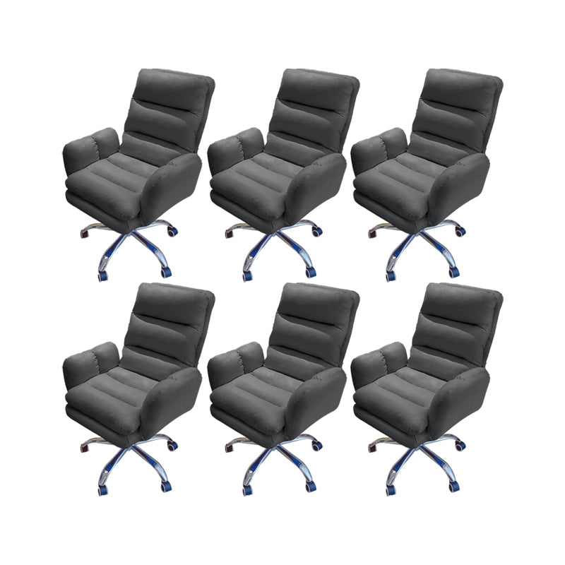 Silla de oficina de armas fijas altura moderna del asiento ajustable silla giratoria ergonómica con ruedas