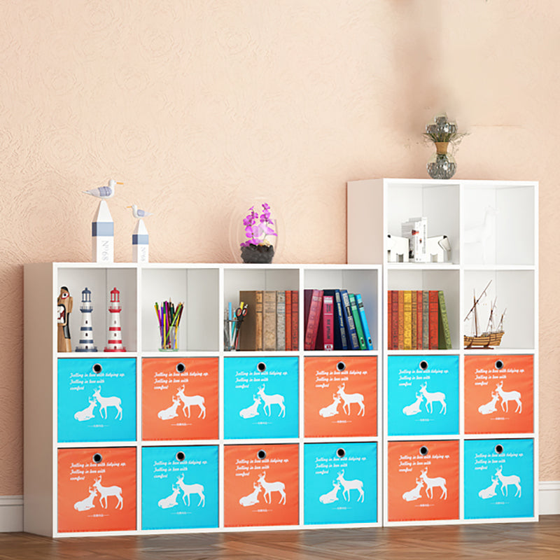 Closed Back Standard Bookcase Contemporary Engineered Wood Bookshelf