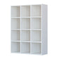 Closed Back Standard Bookcase Contemporary Engineered Wood Bookshelf