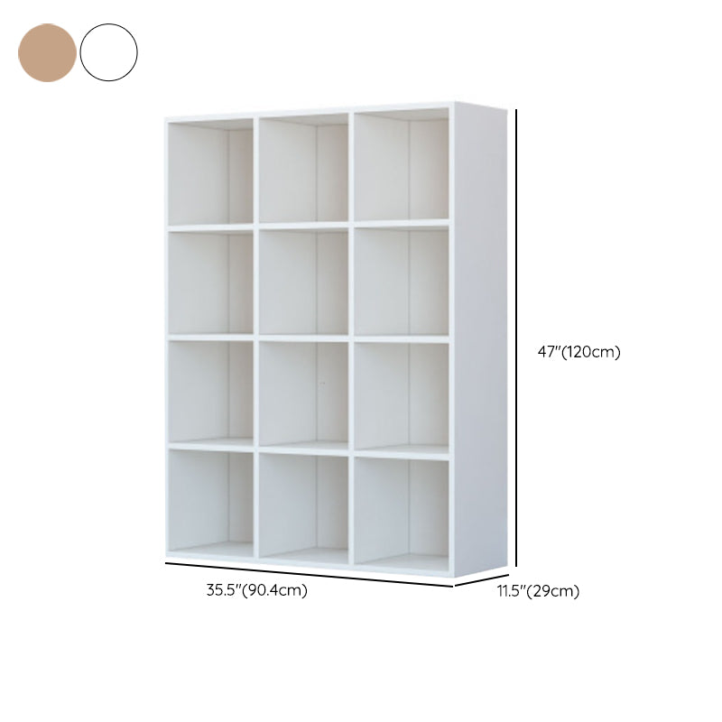 Closed Back Standard Bookcase Contemporary Engineered Wood Bookshelf