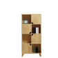 Modern Wooden Bookcase Standard Natural Closed Back Bookshelf