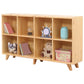 Modern Wooden Bookcase Standard Natural Closed Back Bookshelf