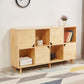 Modern Wooden Bookcase Standard Natural Closed Back Bookshelf