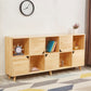 Modern Wooden Bookcase Standard Natural Closed Back Bookshelf