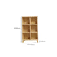 Modern Wooden Bookcase Standard Natural Closed Back Bookshelf