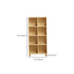 Modern Wooden Bookcase Standard Natural Closed Back Bookshelf