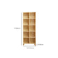 Modern Wooden Bookcase Standard Natural Closed Back Bookshelf