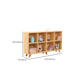 Modern Wooden Bookcase Standard Natural Closed Back Bookshelf