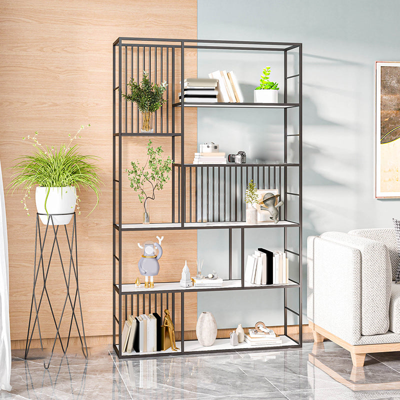 Glam Engineered Wood Bookshelf Open Back Standard Bookcase with Shelves