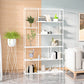Glam Engineered Wood Bookshelf Open Back Standard Bookcase with Shelves
