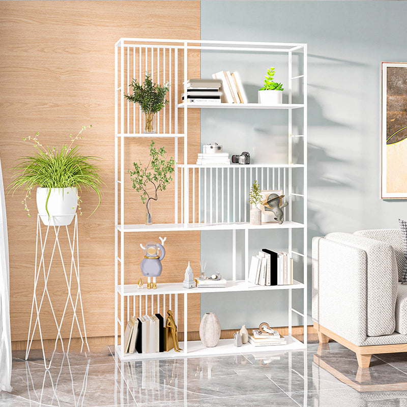 Glam Engineered Wood Bookshelf Open Back Standard Bookcase with Shelves