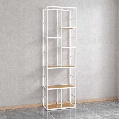 Glam Engineered Wood Bookshelf Open Back Standard Bookcase with Shelves