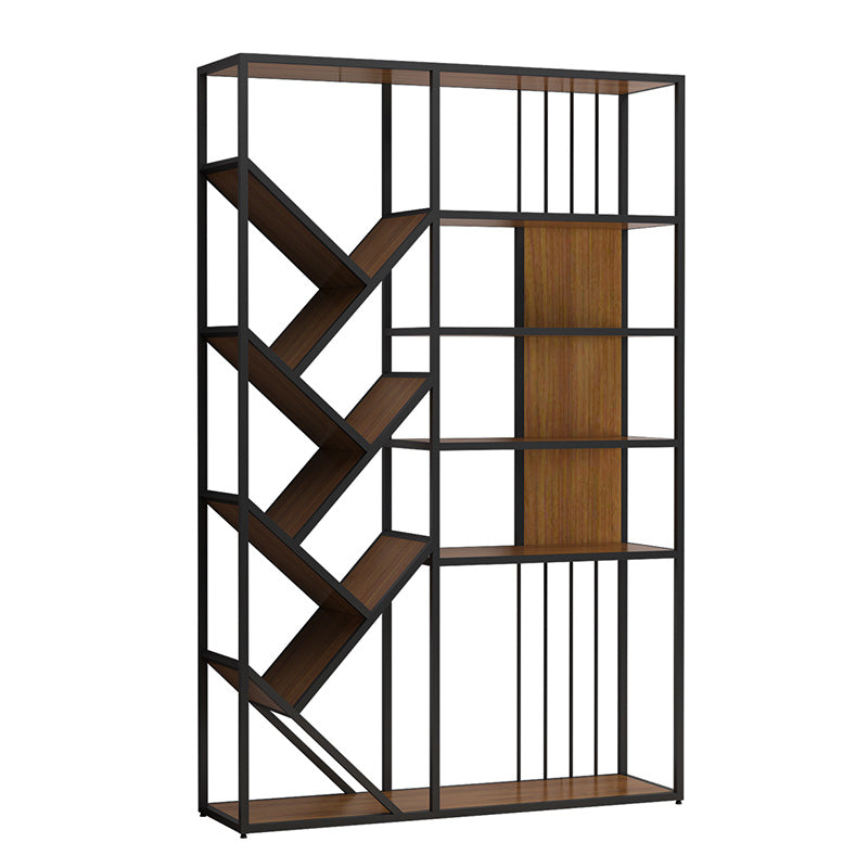 Glam Metal Bookshelf Standard Open Back Bookcase with Shelves