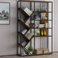 Glam Metal Bookshelf Standard Open Back Bookcase with Shelves